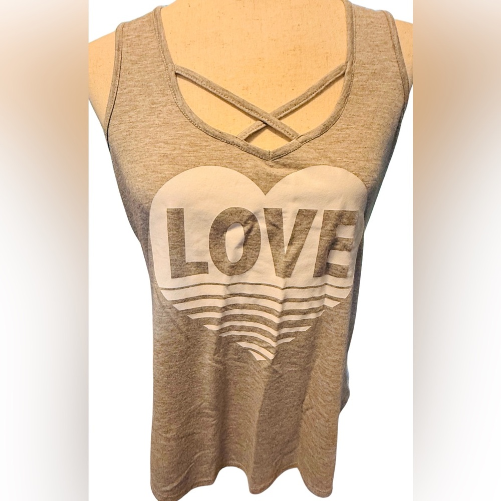 Women’s Self-Esteem Racerback Scoop Front Tank Top 
Very Good PreOwned Condition